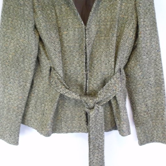 Oscar de la Renta Tweed Belted Blazer - Picture 3 of 6
